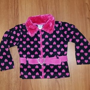 Toddler kidgets zippered pink heart jacket